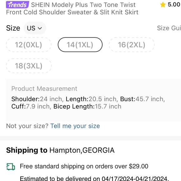 Colorblock 2 piece set - Picture 3 of 5